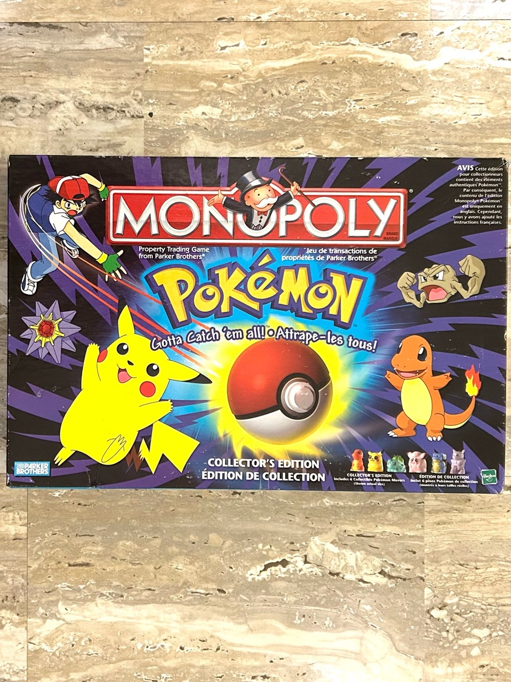 Vintage 1999 Pokemon Monopoly Board Game Collector’s Edition Pikachu Charmander